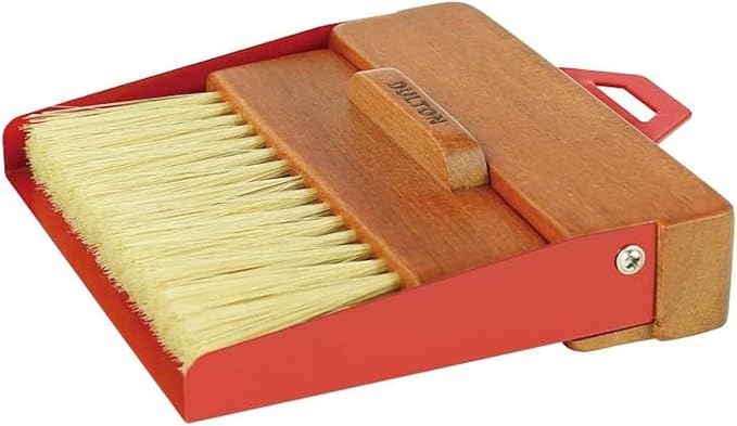 Dulton Dustpan and Brush DUSTPAN AND BRUSH RED H21-0365RD Red Broom &amp; Dustpan Set